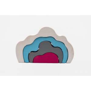 Marc Toys Air Element fa építőjáték készlet, 4 darab, kék, szürke, rózsaszín, fehér - Marc Toys