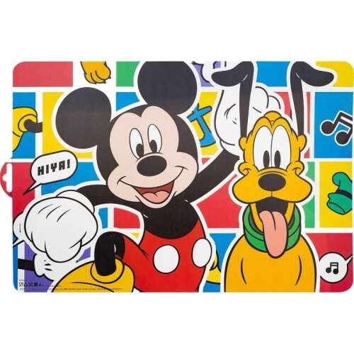 Mickey egér és Pluto tányéralátét, 43x28,1 cm, színes mintával