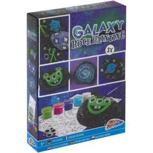 Galaxy Grafix Rock Painting Kit, 3 pack, includes paints, brushes, and rocks for painting - OEM