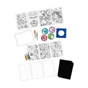 Grafix 4 az 1-ben kreatív készlet sablonokkal, filctollakkal és rajzpapírral - Grafix