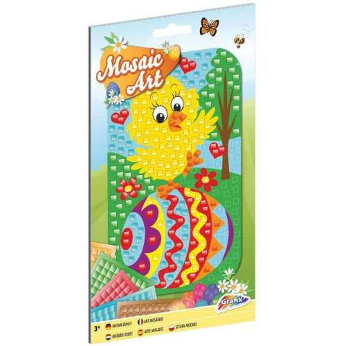 Grafix Mosaic Art Easter Chick and Egg, sticker mosaic craft kit