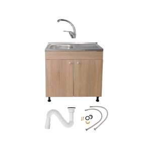 Sonoma kitchen sink set with cabinet, faucet, drain, and hoses - Kitchen Furniture