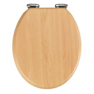 Tempo Line Toilet Seat, MDF Oak, Lifetime Quality