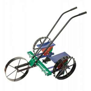 Vinita two-row manual seed drill, for planting seeds in rows, adjustable seed size, manual operation - OEM