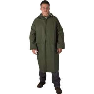Green waterproof raincoat with hood, XXL size - Raincoat