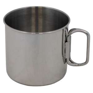 Stainless steel mug with folding handle, 450 ml - Mug