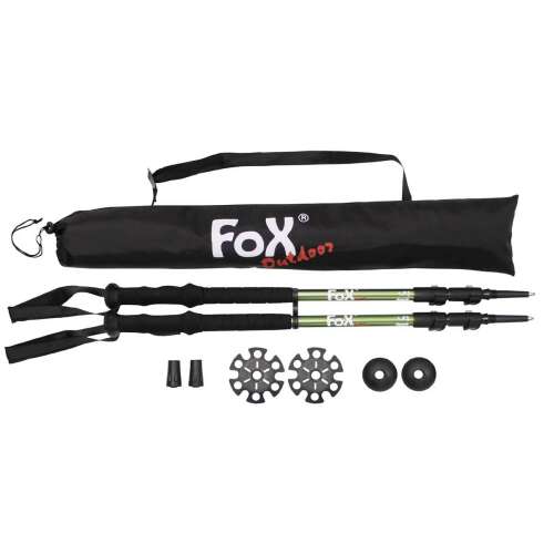 Fox Outdoor trekking botok hordtáskával, 63-135 cm, 3 szegmens