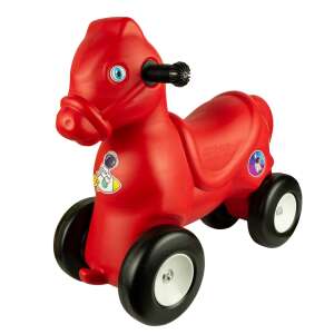 Red wheeled rocking horse, Daemi, for kids, with astronaut stickers - Kids' Motorcycle