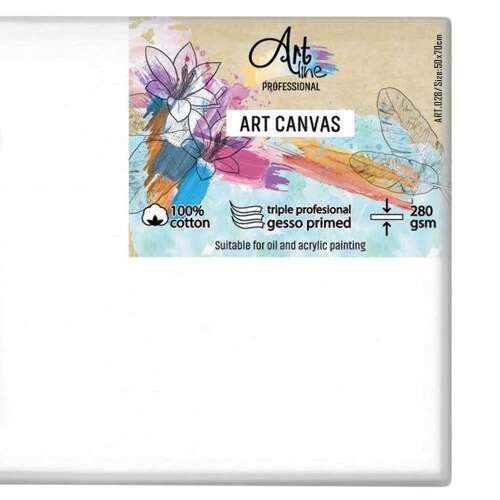 Artline Professional 50x70cm Art Canvas, 100% Cotton, Triple Gesso Primed, 280gsm