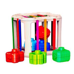 Babacsörgő Kockák - 6 db - Formafelismerő Játék