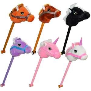 Roben Toys Plush Toy - Horse with Stick for Riding, with Sounds, 73 cm