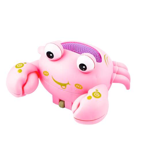 Rózsaszín felhúzható rák játék gyerekeknek, a rák húzózsinórral mozog és világít, tökéletes a képzeletbeli játékhoz