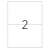 Tanex premium white labels, 2 per A4 sheet, 100 sheets, 210x148.5mm