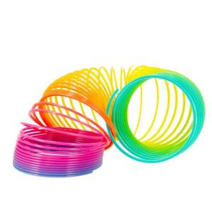 Szivárvány rugós játék, sötétben világít, gyerekjáték, szórakoztató játék, pörgettyű - Nonbrand Interaktív gyerek játék