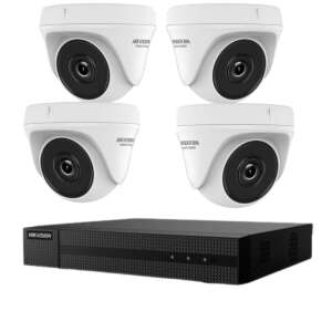 Hikvision HiWatch Series 4 4 csatornás 2MP biztonsági kamera rendszer 4 kupola kamerával - Hiwatch