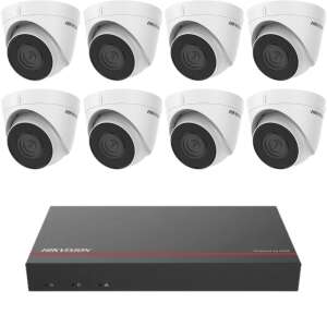 Hikvision 8-channel security camera system with 8x 2MP IP cameras and NVR with 1TB SSD - Hikvision Security Camera