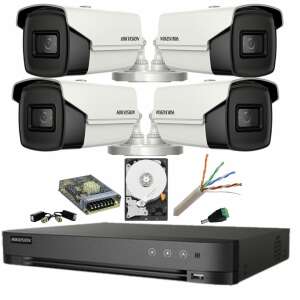 Hikvision 4K 8MP Security Camera System with 4 Bullet Cameras, 4 Channel DVR, 2TB HDD, and Accessories - Hikvision Security Camera