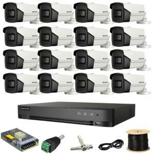 Hikvision 16-channel 8MP AcuSense security system with 16 cameras, DVR, and accessories - Hikvision Security Camera