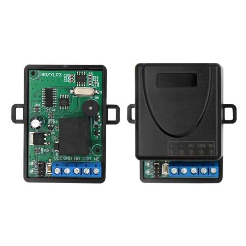 Kit de control al releului wireless 433MHz cu 1 releu, versiunea CSR-807Y-2, pentru automatizarea portilor, casa inteligenta si alte aplicatii