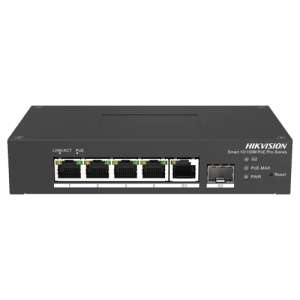 HIKVISION DS-3T1306P-SI-HS Smart Managed 4-Port PoE Switch, 1 Gigabit SFP Port, 1 Gigabit RJ45 Port
