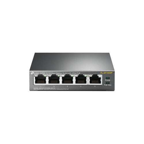 TP-Link TL-SF1005P 5 portos 10/100Mbps asztali switch 4 PoE porttal