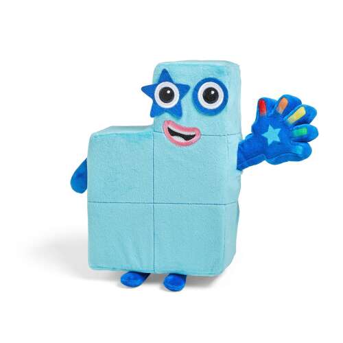 Numberblocks Five plush toy, interactive singing and talking plush toy, Numberblocks character, blue plush toy, Hand2Mind