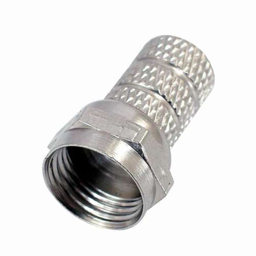 F-type connector, metal, for KH 3 cable, straight design