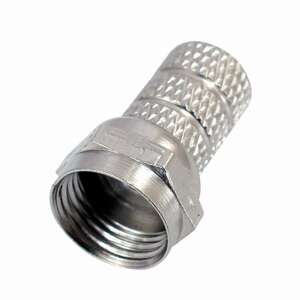 F típusú csatlakozó, fém, KH 3 kábelhez, egyenes kivitel - Koax csatlakozó