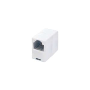 White telephone extension adapter, 6P/4C, RJ-11 connector - Telephone Cable