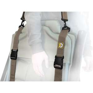 Delphin EazyTRANS hordozó pánt horgászszékekhez, bemutatva a pánt rögzítését a székhez - Kényelmi eszköz