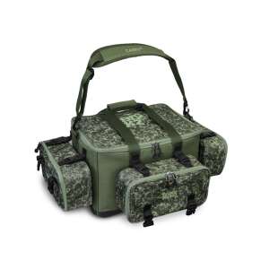 Delphin BLOKZ SPACE C2G Carryall horgász táska 3 levehető 5L zsebbel, zöld camo mintával - Pontyozó táska