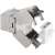 EMOS Keystone RJ45 FTP CAT6 csatlakozó, ezüst, fehér keystone jack-kel, szétszerelve