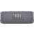 Front view of grey JBL Flip 6 Bluetooth speaker with JBL logo