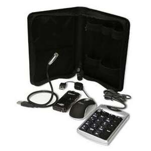 Typhoon Traveller Kit notebook kiegészítő csomag, tartalmaz egér, számpad, USB hub, LED lámpa és hordtáska - Typhoon