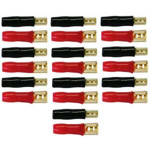 20 db hangszóró kábel csatlakozó, 10 piros és 10 fekete, 4,8mm és 2,8mm - Kábel csatlakozó & Kábelvég