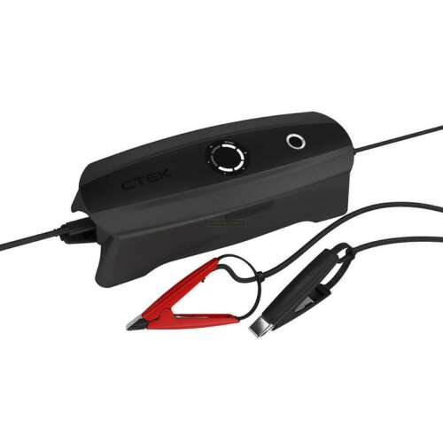 CTEK CS FREE 12V / 20A akkumulátor töltő, fekete, piros és fekete bilincsekkel