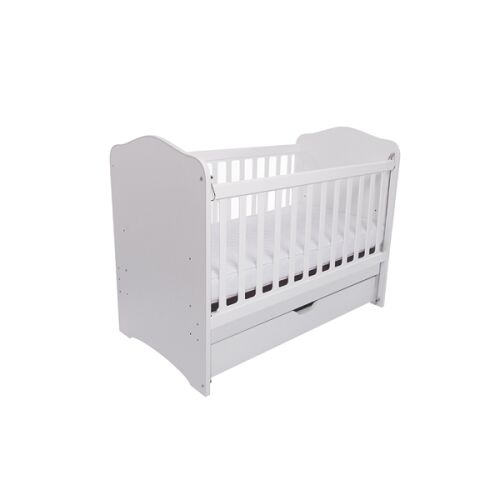 VESSANTI Como 120x60 cm Fehér Kiságy Fiókkal, Oldalnézet