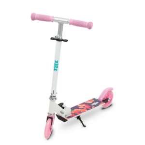 WXK SKIPO 120 mm foldable scooter with floral design, pink and white - Kids' Scooter