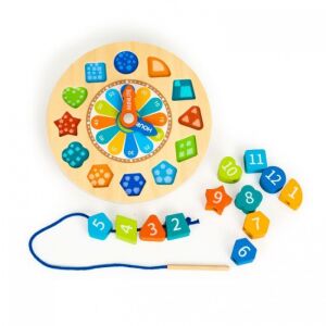 Ecotoys Fa Oktatóóra - 3 az 1-ben - Formaszortírozó