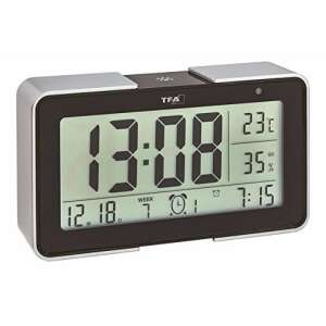 TFA MCT60254001 digital alarm clock with temperature and humidity display - TFA Alarm Clock