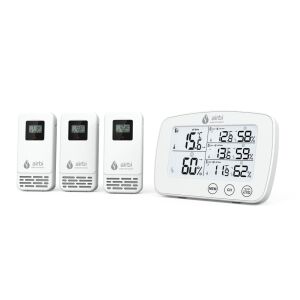 AirBi TRIO digital thermometer and hygrometer with 3 sensors - Weather Station