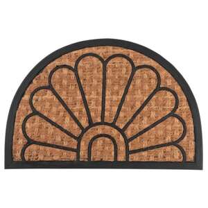 Panama half-round doormat, 40x60 cm, with black rubber edging - Doormat