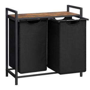 Leobert Bathroom Wardrobe, MDF board, 2 shelves, brown, 73x33x72 cm 116335104 - Laundry Basket