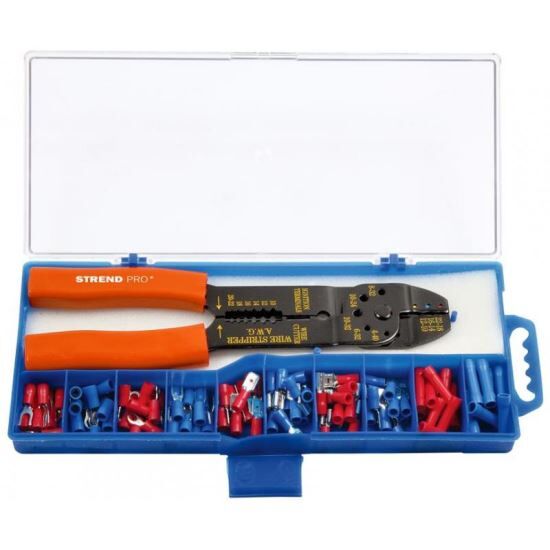 Automatic Wire Stripping, Crimping, and Cutting Pliers with 100 Accessories