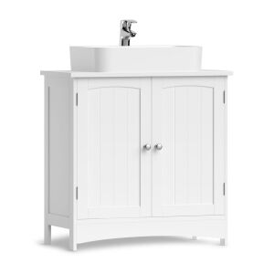 Mercaton White 2-Door Bathroom Cabinet with Sink - Bathroom cabinet