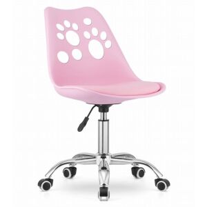 Mercaton Pink Office Chair with Paw Print Design - Office chair