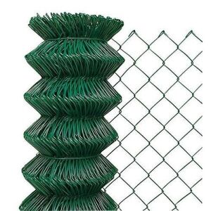 Retic green PVC coated chain link fence, 1.6m x 25m roll, durable garden fencing - Fence element
