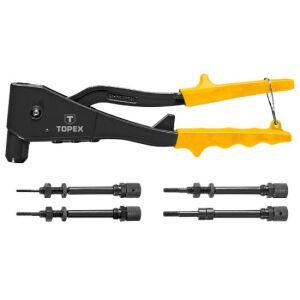 TOPEX multi-head rivet nut tool M3-M6 with interchangeable heads - Pliers
