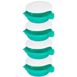 MagicHome 4-Compartment Green Food Storage Containers, 4 x 1L - Food storage