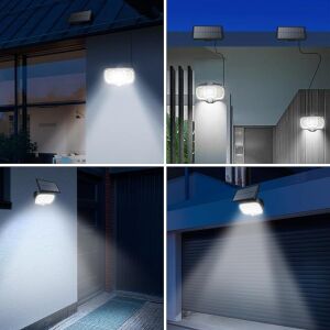 Breckner Solar Motion Sensor Light installed on various outdoor walls - Garden